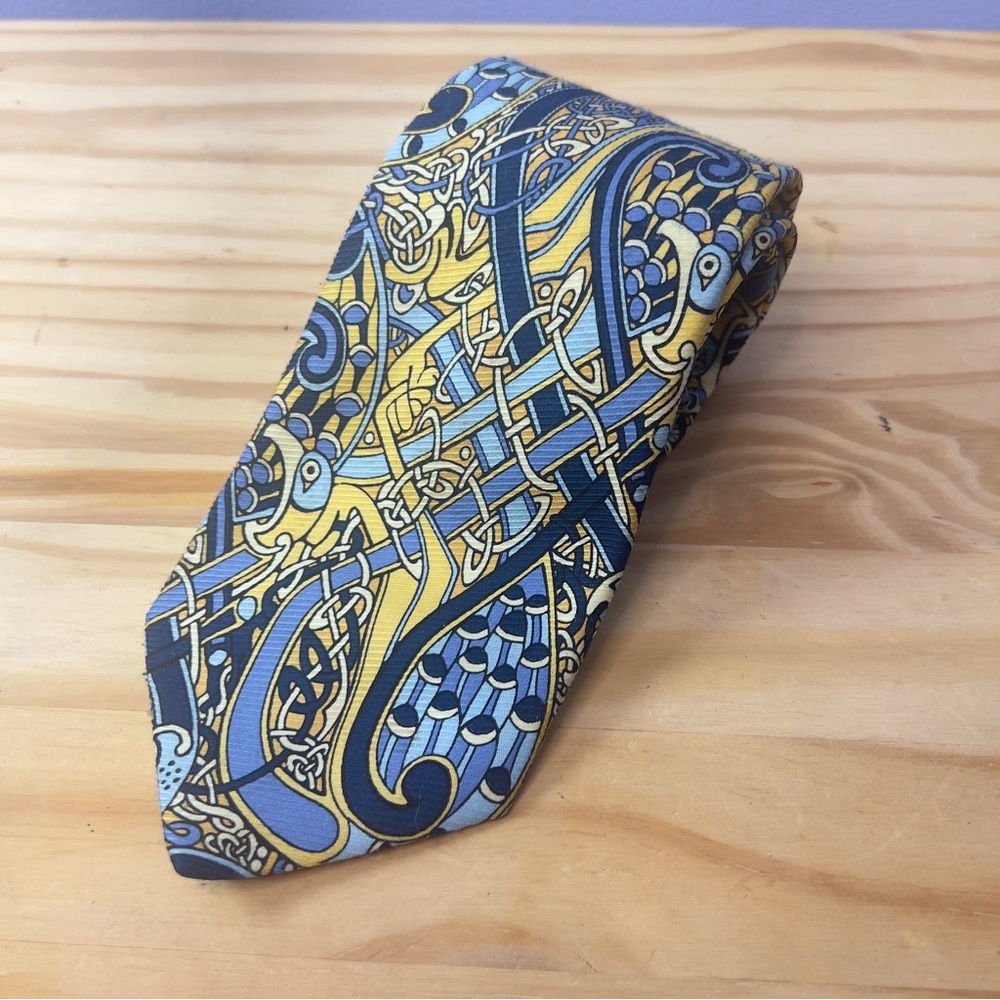 *2/$30* BSL Celtic Tie Collection Yellow and Blue Tie
